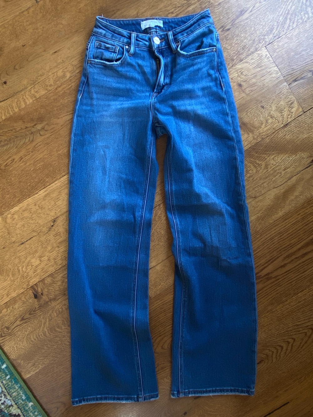 High-Rise Wide Leg Jeans in Deep Blue